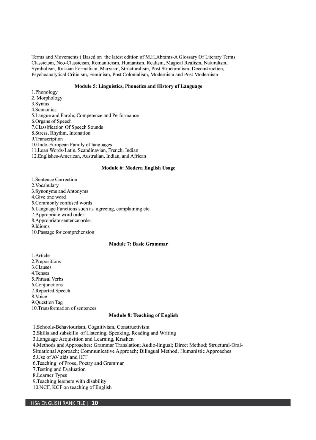 HSA English Rank File - Image 9